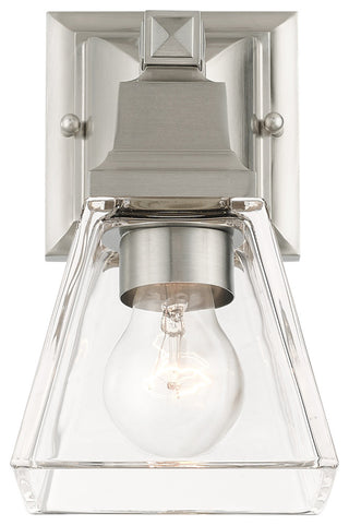 Livex Lighting Mission 1 Light Brushed Nickel Single Sconce