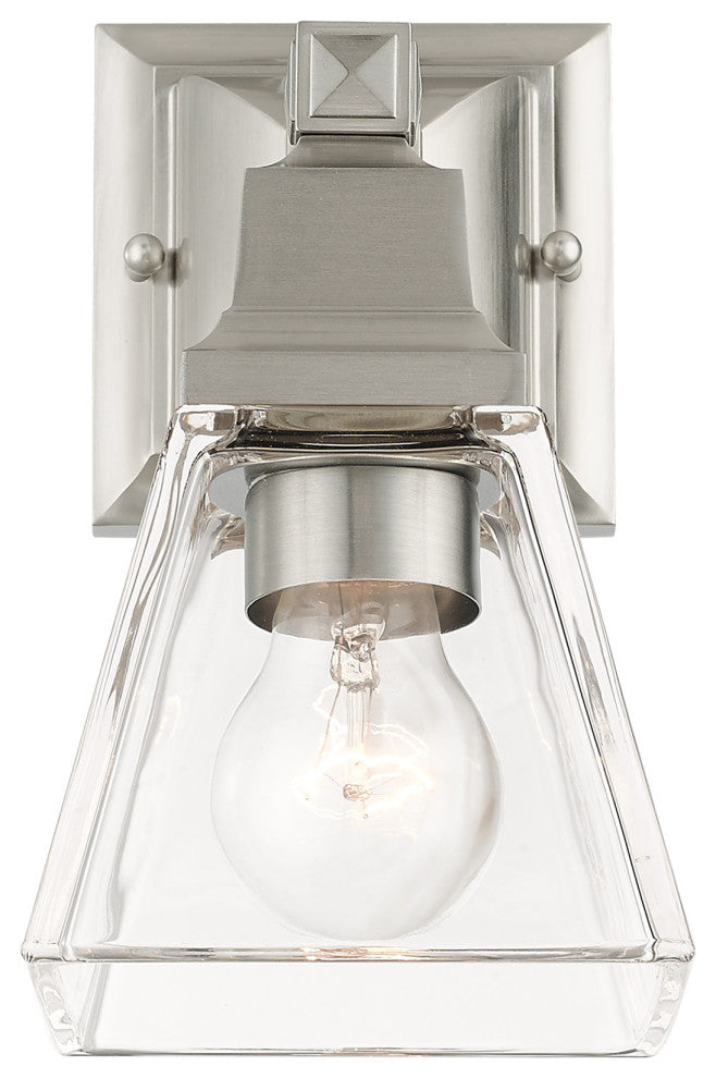 Livex Lighting Mission 1 Light Brushed Nickel Single Sconce
