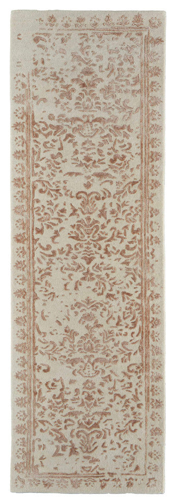 Weave & Wander Khalo Wool Rug, Ivory/Blush, 2'-6" X 8'