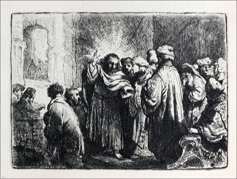 Rembrandt Van Rijn The Tribute Money, 21"x28" Wall Decal Print