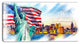 "Colorful Liberty Lady" Canvas Painting