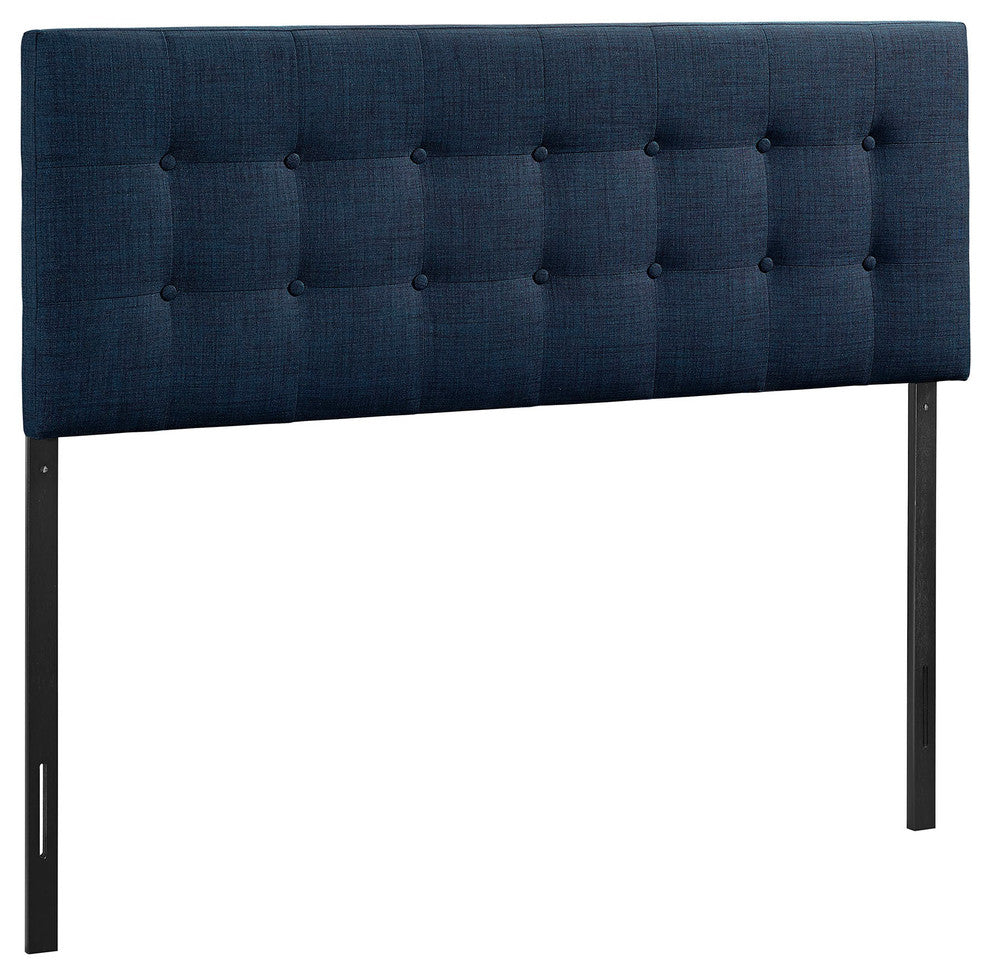 Emily Queen Upholstered Headboard, Navy