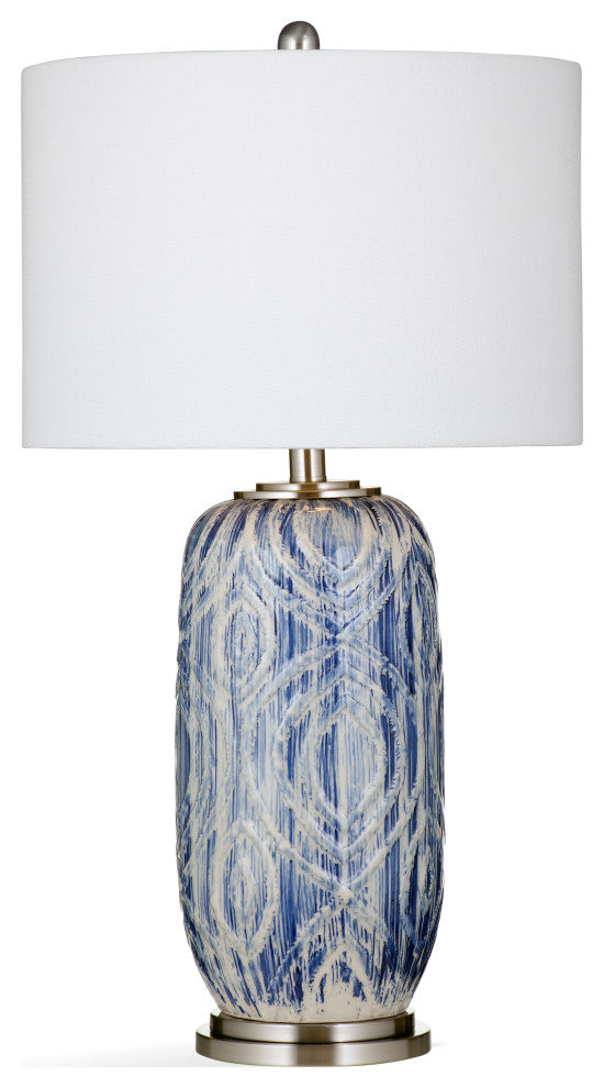Jeers Table Lamp - Blue/White