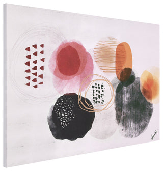 "Colorful Harmony II" Colorful Silver Shagreen Wrapped Canvas Wall Art