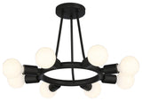 Dakota Eight Light Ceiling Mount in Black