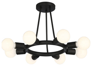 Dakota Eight Light Ceiling Mount in Black
