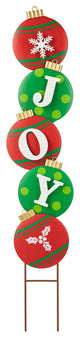 42"H Metal JOY Ornament Yard Stake