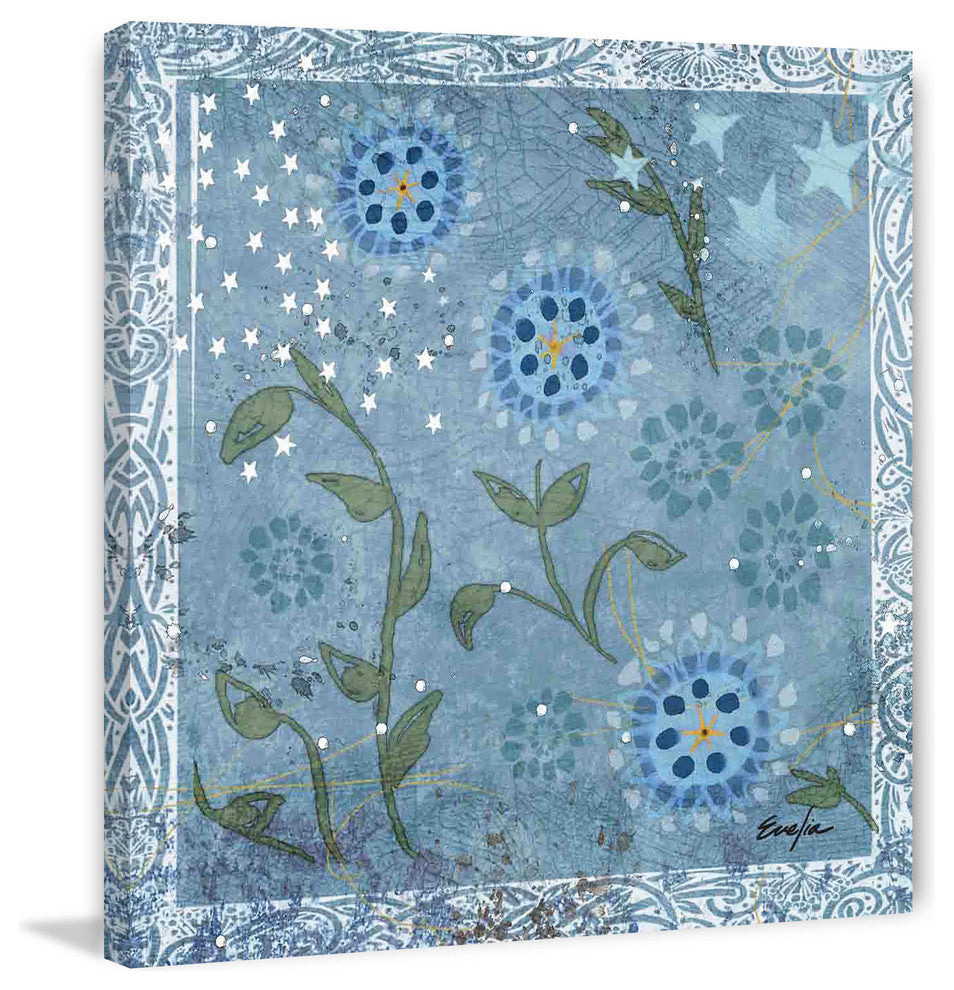 "Eves Flowers" Painting Print on Canvas by Evelia