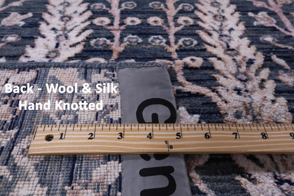 8' 2" X 10' 5" Cypress Tree Hand Knotted Wool and Silk Rug Q8715