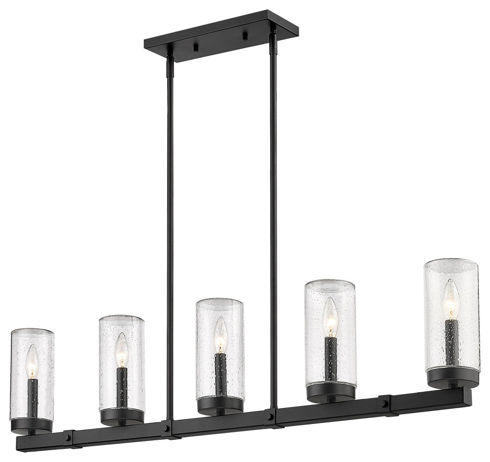 Z-LITE 589-5L-BK 5 Light Outdoor Linear, Matte Black