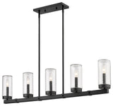 Z-LITE 589-5L-BK 5 Light Outdoor Linear, Matte Black