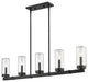 Z-LITE 589-5L-BK 5 Light Outdoor Linear, Matte Black