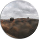 Cypress Grove At The Field Panorama, Landscape Round Wall Art, 11"