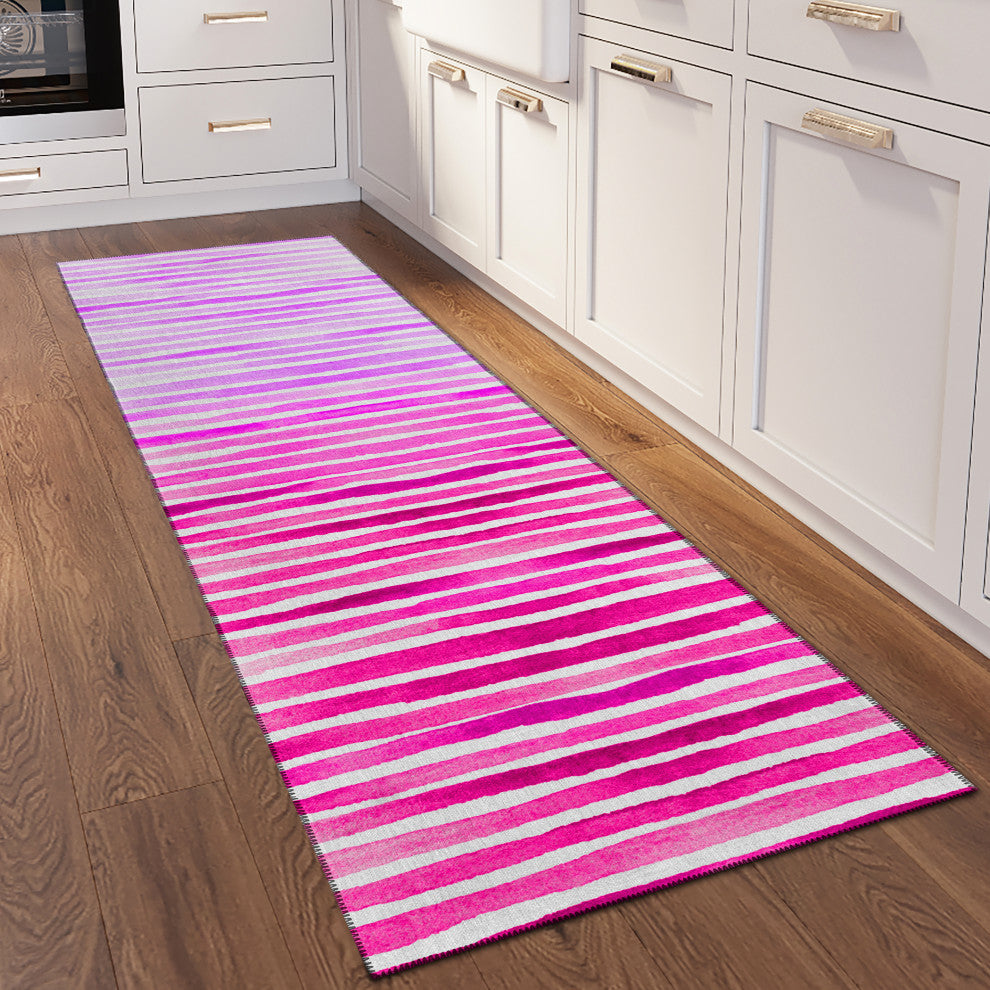 Indoor/Outdoor Seabreeze SZ8 Blush Machine Washable 2'3" x 7'6" Runner Rug