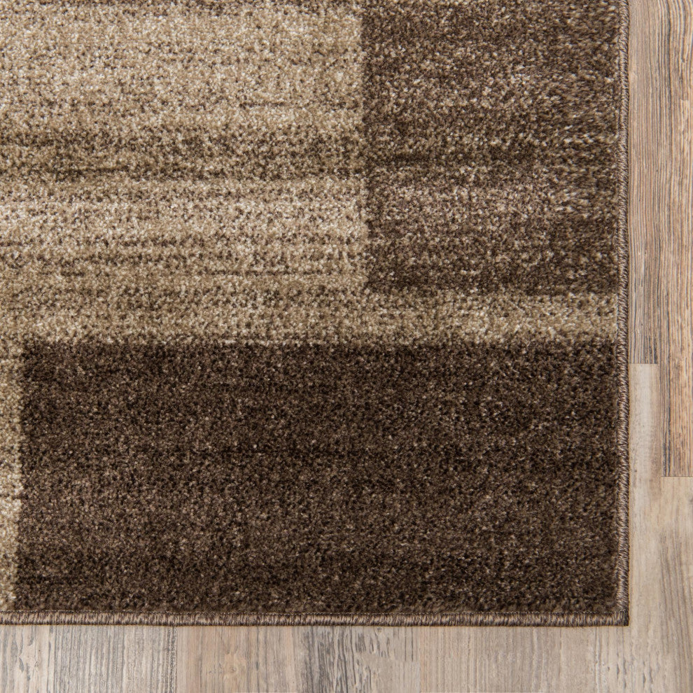 Rug Unique Loom Del Mar Light Brown Runner 2' 7 x 10' 0