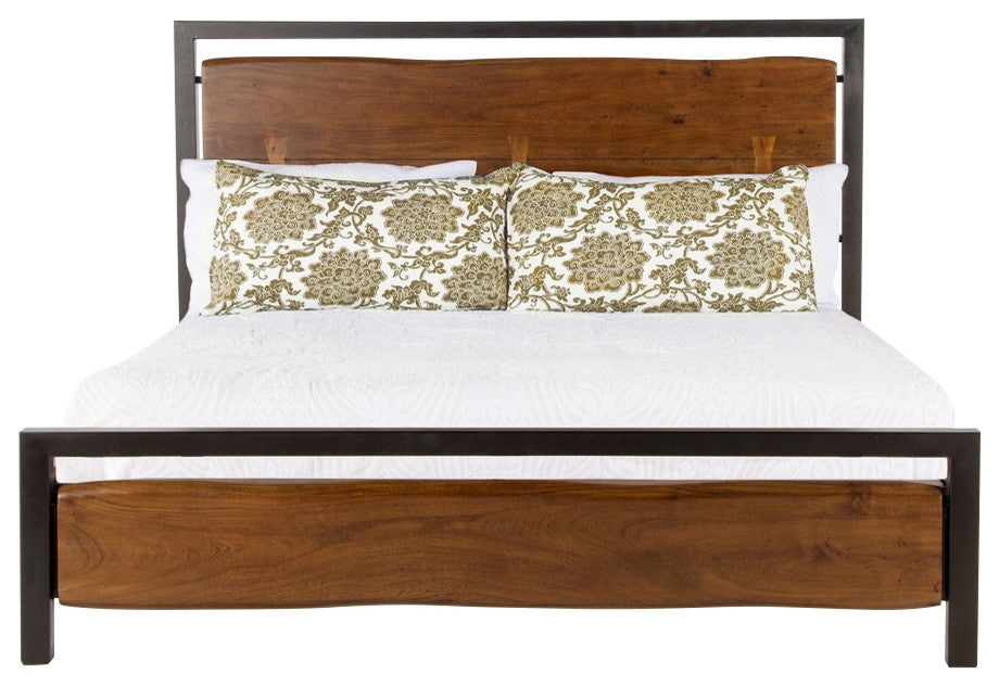 Glenwood Live Edge Acacia Wood King Bed