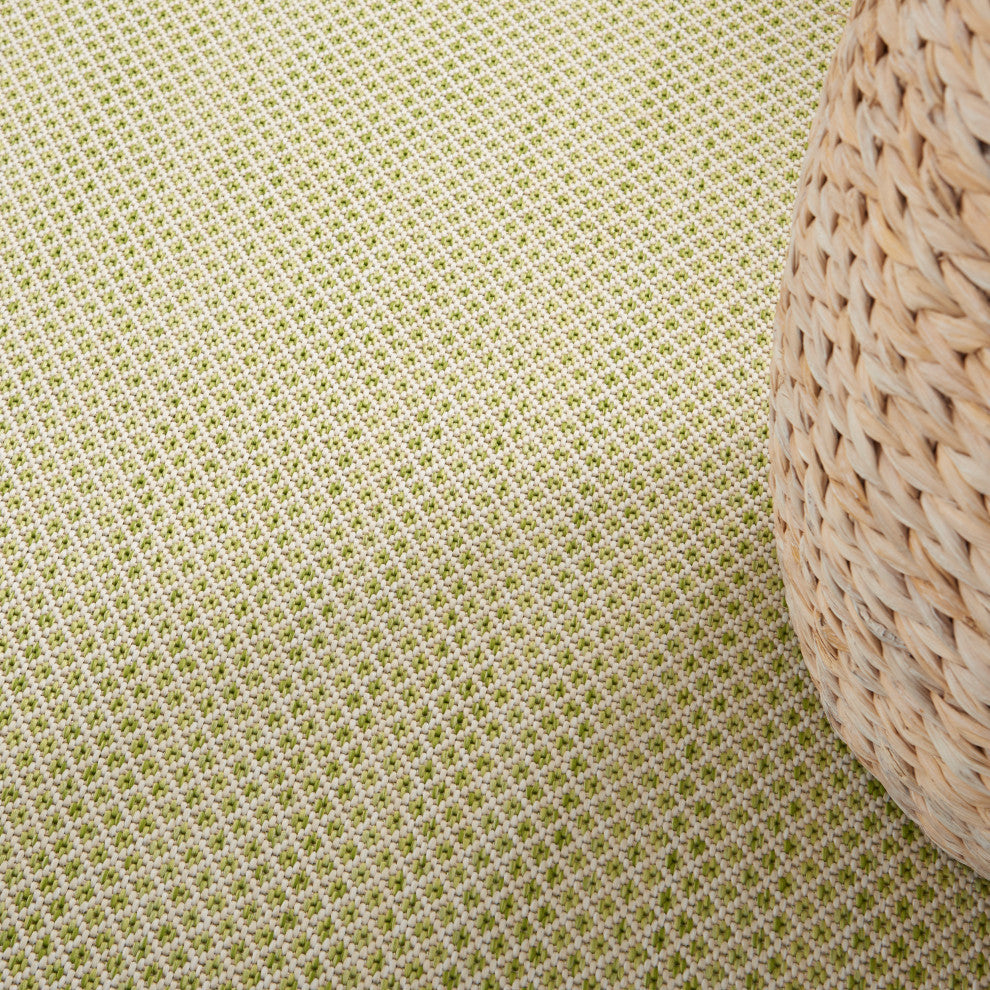 Nourison Courtyard 6' x 9' Ivory Green Modern Area Rug