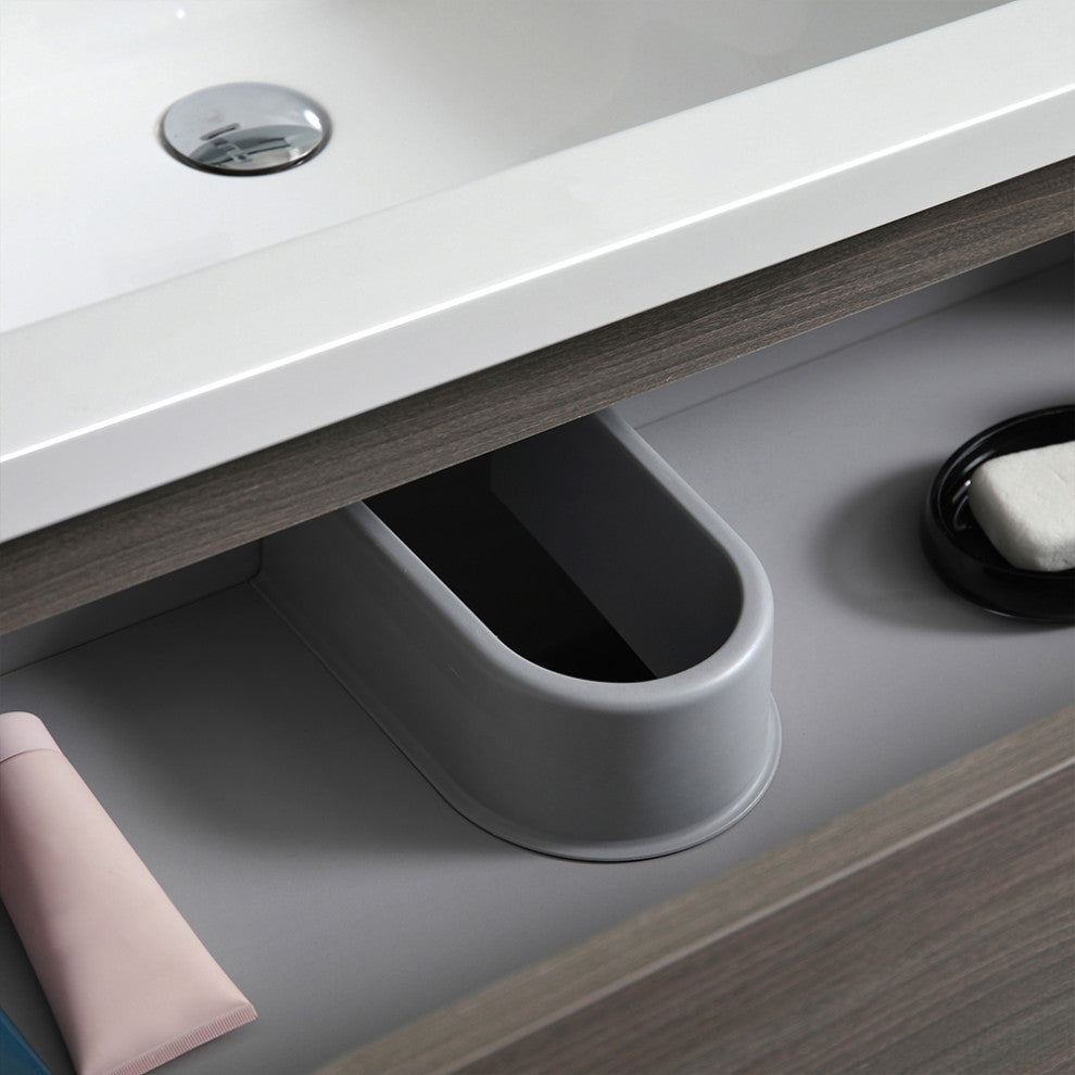 Fresca Lazzaro 30" Gray Wood Cabinet With Integrated Sink