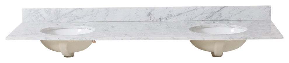 Lorent Contemporary Marble Countertop With Sink, 73 W X 22 D X 0.75 H
