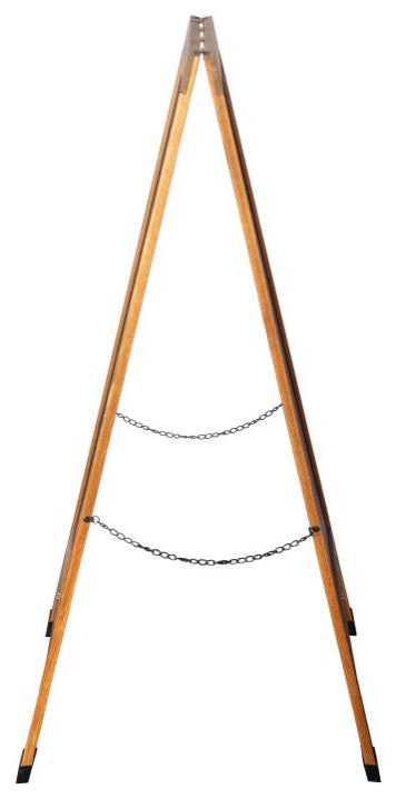 48" x 24" A-Frame Indoor/Outdoor A-Frame Magnetic Chalkboard Sign Set, Torched Brown