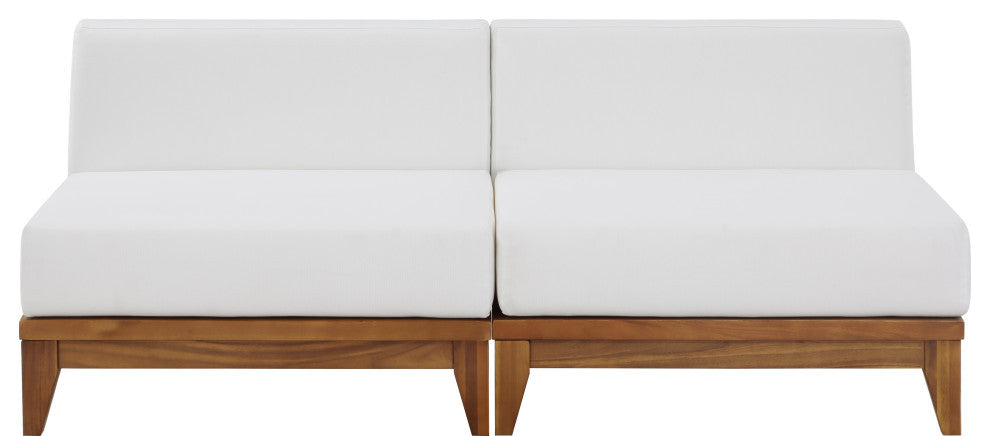 Rio Water Resistant Fabric  Patio 2-Piece Modular Sofa, Off White
