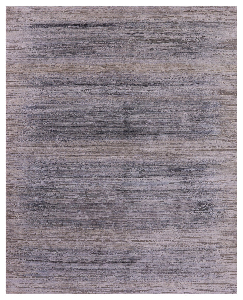 7' 10" X 10' 0" Wool and Silk Modern Handmade Rug Q9039