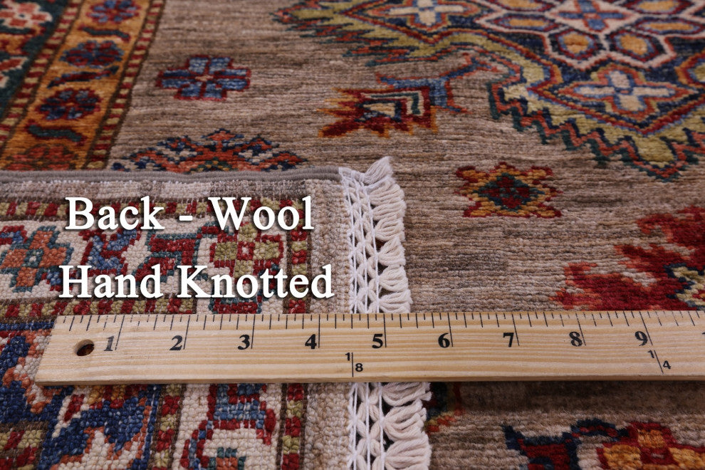 Super Kazak Hand Knotted Wool Rug 8' 0" X 9' 4" Q10346