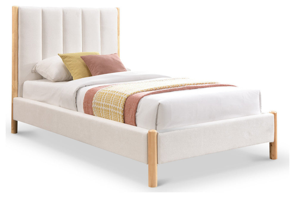 Kona Upholstered Bed, Cream, Twin