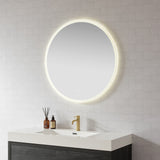 Moscow Circular Frameless LED Wall Bath Vanity Mirror, Acrylic, 36"w X 36"h