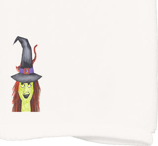 Witches Hat 18"x30" Cream Halloween Hand Towel