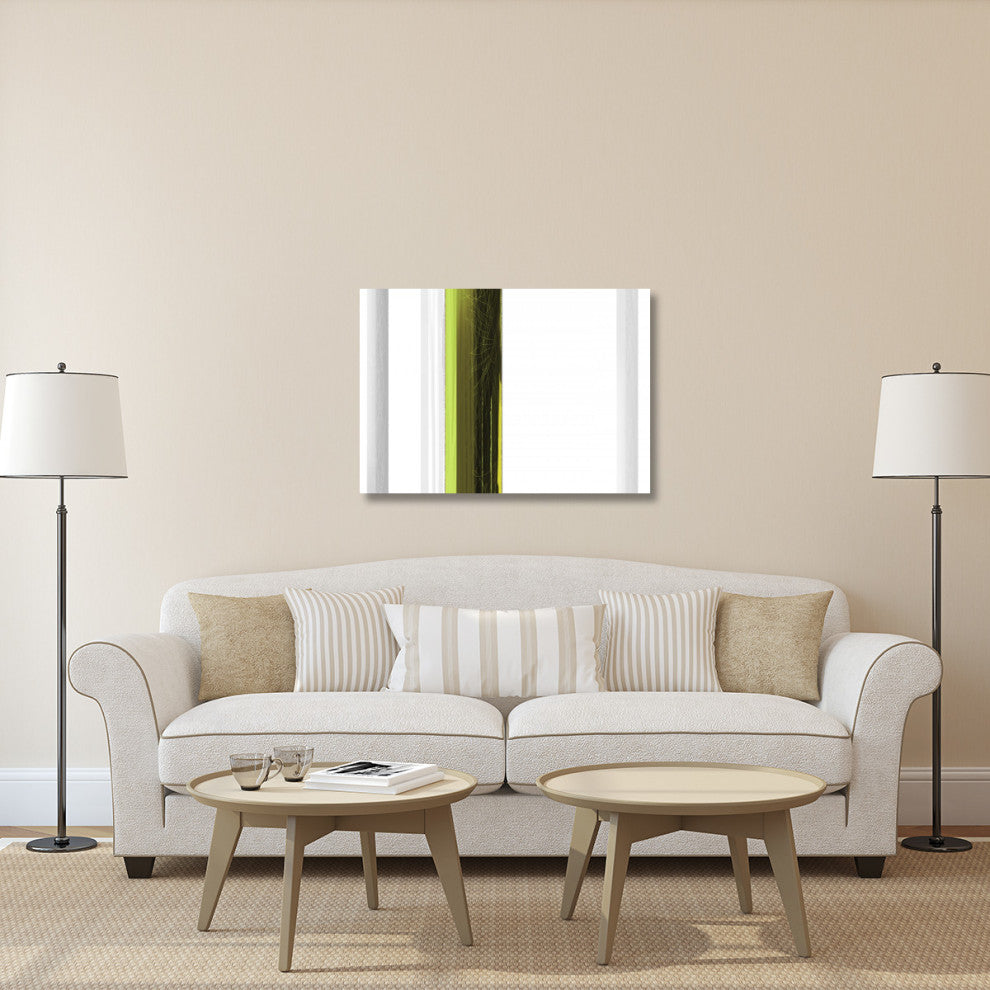 "Abstract Green On White" Fine Art Print