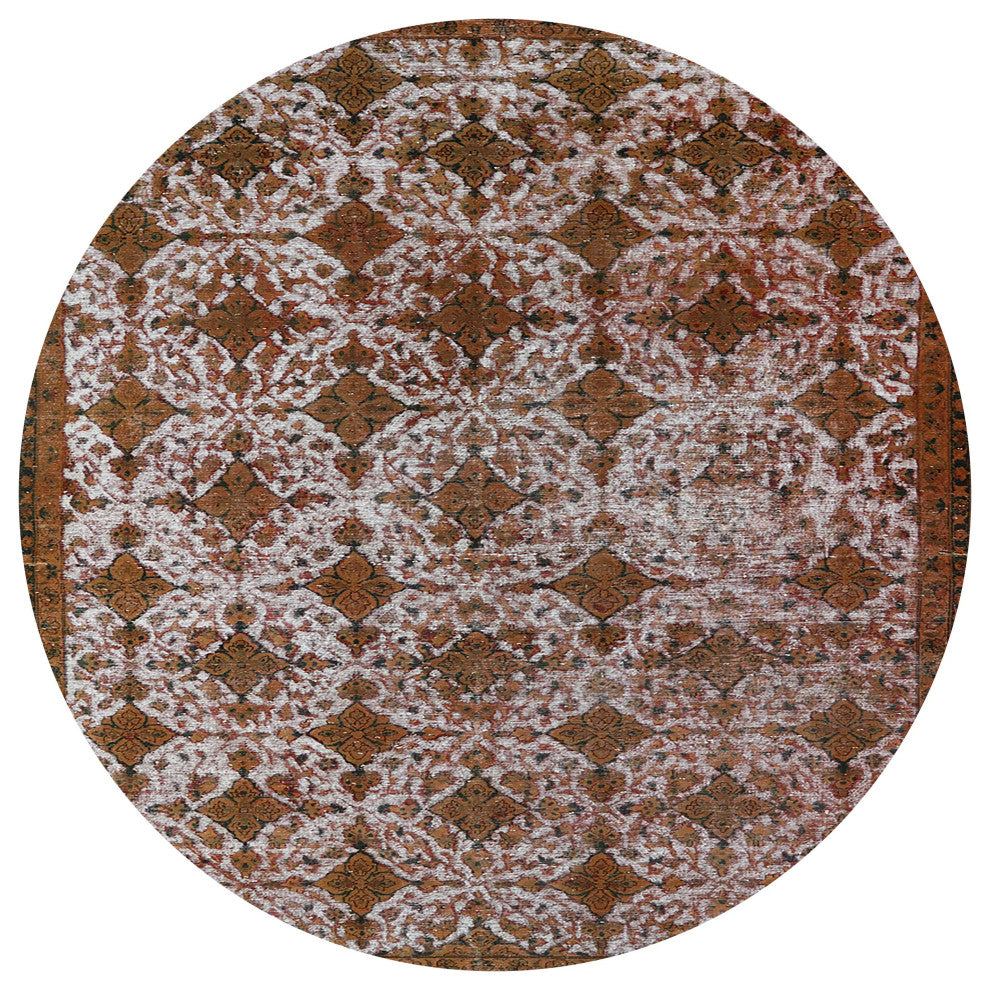 Ahgly Company Indoor Round Mid-Century Modern Area Rugs, 3' Round