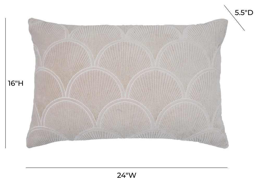 Destiny White Woven Cushion