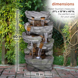 Cascading Stone Wall Fountain