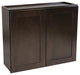 Wall Hanging Storage Cabinet, Soft Closing Door & Hidden Shelves, Espresso, 30"