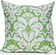 Plumes Damask Pillow, Green