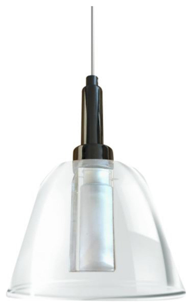 N907 1 Light Mini Pendant N907 Chrome Finish with Clear Glass