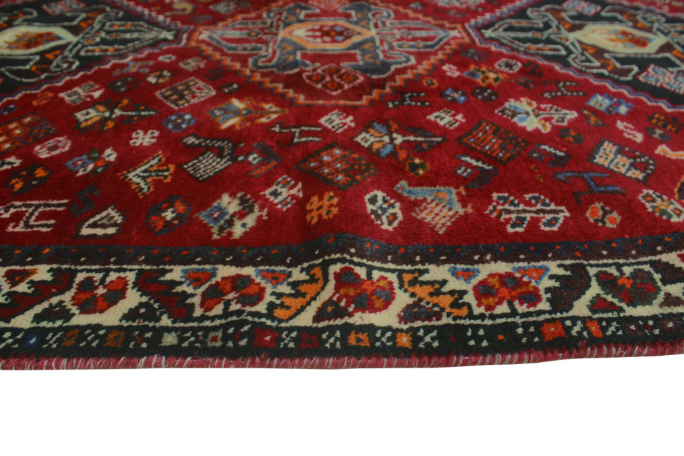 Fine Vintage Distressed Sam Red Rug