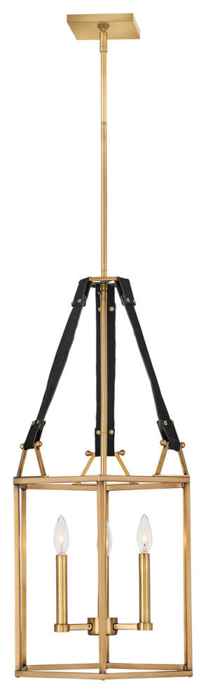 Hinkley Monroe Medium Open Frame Pendant, Heritage Brass