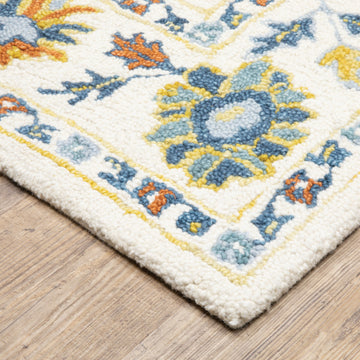 Oriental Weavers Zahra 75507 Ivory Gold Area Rug 8'' X 10''