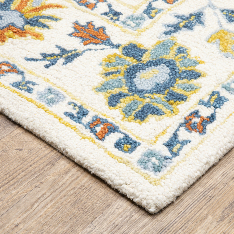 Oriental Weavers Zahra 75507 Ivory Gold Area Rug 8'' X 10''