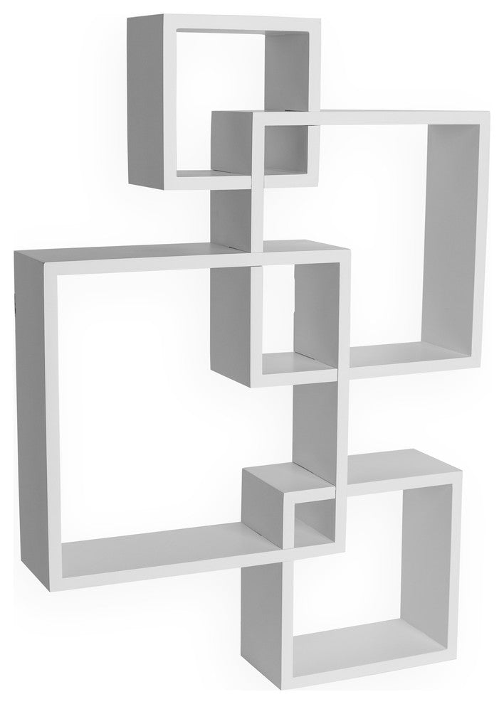 Danya B Intersecting Cube Shelves, White