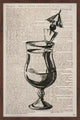 "Tropical Cocktail" Framed Painting Print, 16"x24"