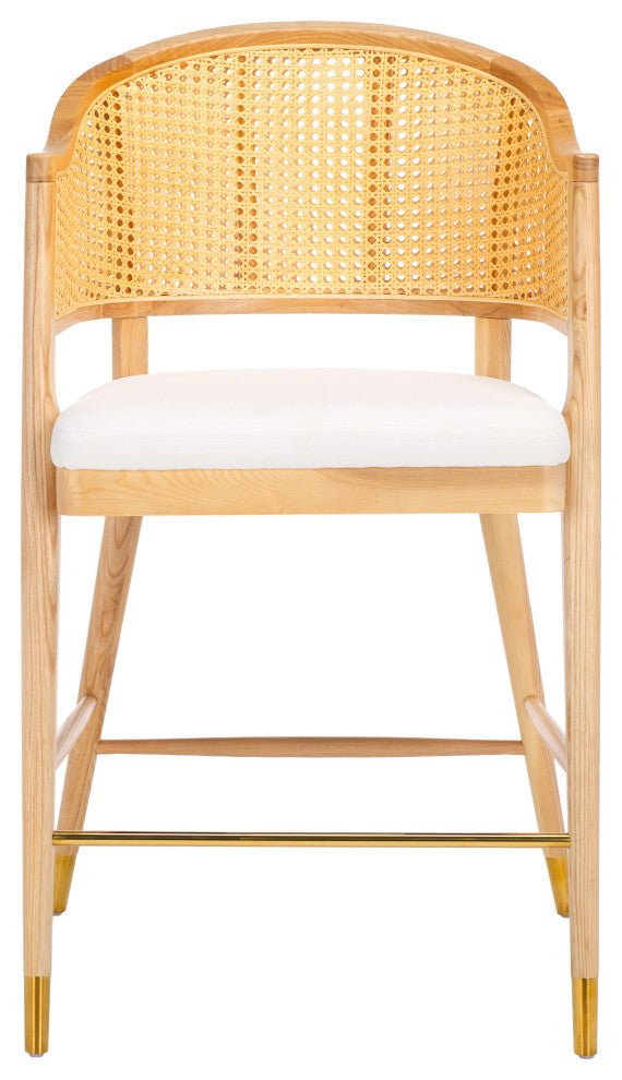 Safavieh Couture Rogue Rattan Barstool, Natural