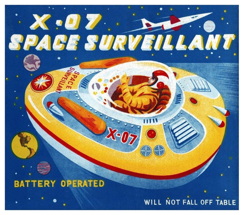 "X-07 Space Surveillant II" Digital Paper Print by Retrorocket 42x37