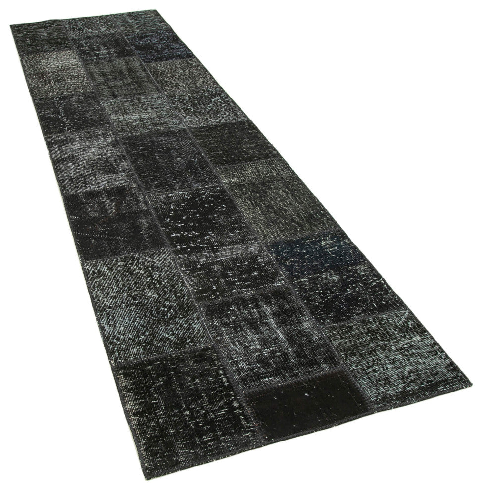 Rug N Carpet - Handwoven Turkish 2' 10" x 10' 2" Low Pile  Patchwork Runner Rug