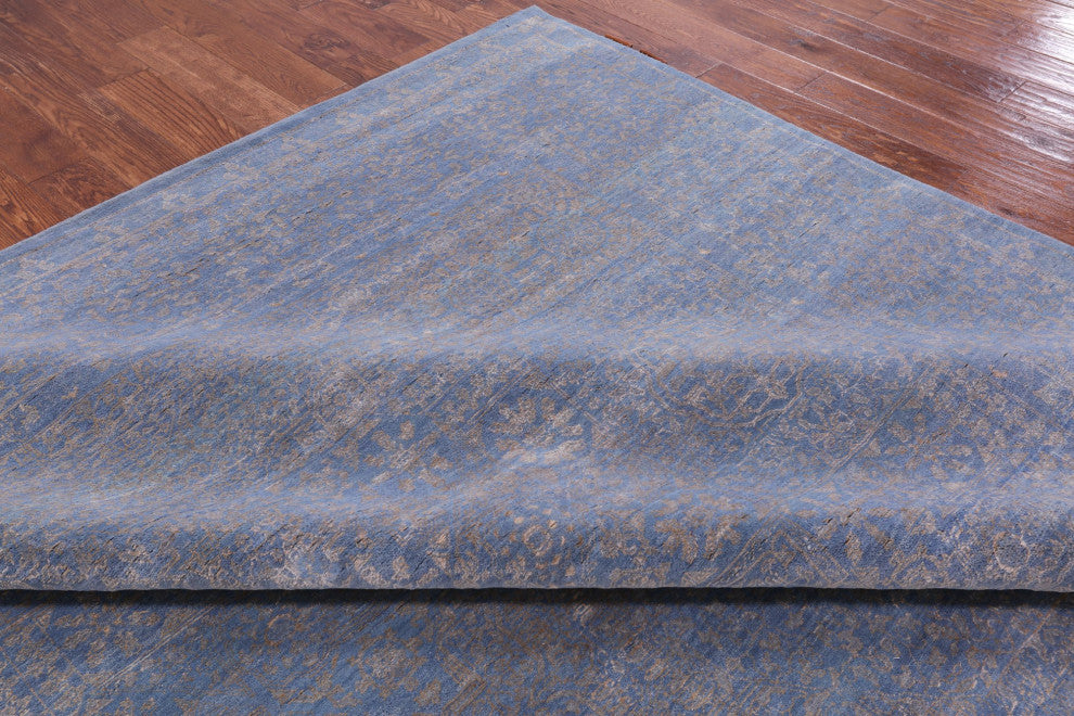 Persian Wool and Silk Hand-Knotted Rug 9' 1" X 12' 0" Q6338