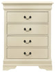 Louis Phillipe 4 Drawer Chest, Beige