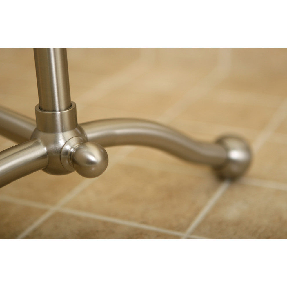Kingston Brass Pedestal Towel Rack, Brushed Nickel