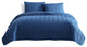 The Nesting Company Willow 3 Piece Quilt and Pillow Sham Set - King - Slate